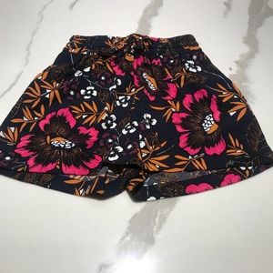 Floral high waist shorts